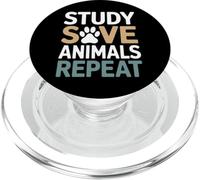 Study Save Animals Repeat Vet Student PopSockets PopGrip for MagSafe