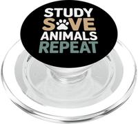 Study Save Animals Repeat Vet Student PopSockets PopGrip for MagSafe