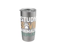 Study Save Animals Repeat Vet Student Stainless Steel Insulated Tumbler
