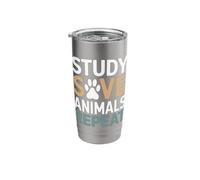 Study Save Animals Repeat Vet Student Stainless Steel Insulated Tumbler