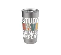 Study Save Animals Repeat Vet Student Stainless Steel Insulated Tumbler