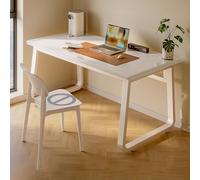 Study Table Computer Desk - Integrated Office Writing Desk with Double Storage Space - Perforated Plate Design, 100cm (39.4in) for Home & Bedroom