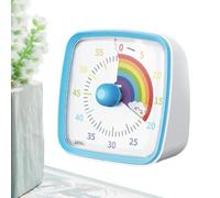 Study Timer Clock - 60 Minute Visual Countdown Timer, Silent Rainbow Desk Timers | Long Lasting Effective Time Awareness Solution for Classroom Learning Homework Office Productivity Kids Adults