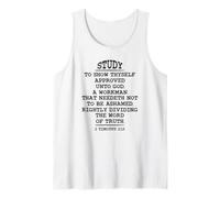 Study to Show Thyself Approved Unto God, King James Bible Tank Top