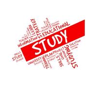 Study Words Cloud Education University School Wall Stickers Paster Paper 54x78.5cm Equipped with Transfer Film kit Large red