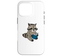 Studying Raccoon Cute Wildlife Animal Books Case for iPhone 16 Pro
