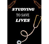 Studying to Save Lives journal Notebook | Medical Student Stethoscope Spiral Notebook
