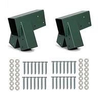 studypro 2 Brackets Swing Set Frame End Bracket 90°A-Frame Swing Set Bracket Heavy Duty Swing Set with Mounting Hardware for 90x90 mm Square Timber Children’s Swing Frame (Green) …