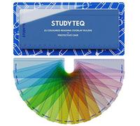 Studyteq 15 x Professional Dyslexia Coloured Reading Overlays And Rulers