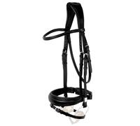 Stübben Snaffle Bridle Switch with Slide&Lock - black/black - FS - combined noseband curved
