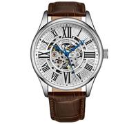 STÜHRLING Original Men's Atrium 3942 Automatic Wrist watch Skeletonized Dial 42mm Case Leather Band in Silver STÜHRLING Original Silver One Size
