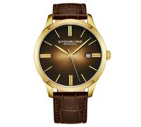 STÜHRLING Cuvette II 4014 Quartz 42mm Classic - Brown - Yellow Gold - Black