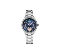 Stührling Original 4019 Women's Heart Themed Watch: Quartz Crystal, Blue Mother Of Pearl Dial, And Stainless Steel Band" Blue One Size