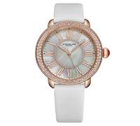 STÜHRLING Original Women's Aurelia 4068 40mm Quartz Watch - MOP Dial, Satin Leather Strap in White STÜHRLING Original White One Size