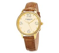 Stührling Original Chic Quartz 36Mm Fashion Watch With Leather Band In Gold Gold One Size