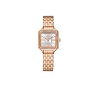 Stührling Original Confidant Quartz 4020 Watch Stainless Steel Beaded Bracelet Elegant Rectangle Design With Miyota Movement And Crystal Bezel In Rose Gold Rose Gold One Size