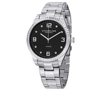 STÜHRLING Original Men's Allure Quartz 42mm Classic Watch with Stainless Steel Bracelet in Black STÜHRLING Original Black One Size