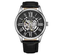 STÜHRLING Original Men's Atrium 3942 Automatic Wrist watch Skeletonized Dial 42mm Case Leather Band in Black STÜHRLING Original Black One Size