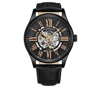 STÜHRLING Original Men's Atrium 3942 Automatic Wrist watch Skeletonized Dial 42mm Case Leather Band in Rose Gold STÜHRLING Original Rose Gold One Size