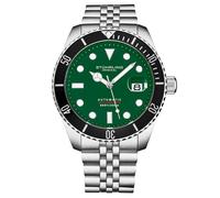 STÜHRLING Original Men's Automatic Depthmaster 4045 Dive Watch 44mm Case Screw Down Crown Stainless Steel Link Bracelet in Green STÜHRLING Original Green One Size