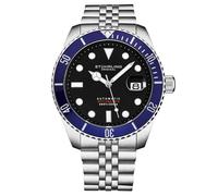 STÜHRLING Original Men's Automatic Depthmaster 4045 Dive Watch 44mm Case Screw Down Crown Stainless Steel Link Bracelet in Blue STÜHRLING Original Blue One Size