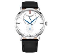 STÜHRLING Original Men's Cabaletta 3969 Dress Watch Quartz 42mm With 24 Hour Sub-Dial Leather strap in White STÜHRLING Original White One Size
