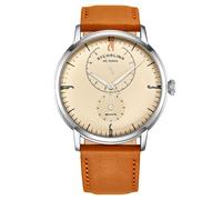 STÜHRLING Original Men's Cabaletta 3969 Dress Watch Quartz 42mm With 24 Hour Sub-Dial Leather strap in Ivory STÜHRLING Original Ivory One Size