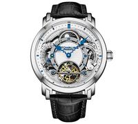 STÜHRLING Original Men's Celestial Timekeeper 1017 Dual Time Automatic 44mm Skeleton Watch in Silver STÜHRLING Original Silver One Size