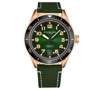 STÜHRLING Original Men's Classic Quartz Timepiece with Luminous Detailing & Leather Strap in Green STÜHRLING Original Green One Size