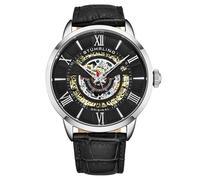 STÜHRLING Original Men's Delphi Automatic 44mm Skeleton Watch with Leather Band in Black STÜHRLING Original Black One Size