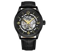STÜHRLING Original Men's Denmark Automatic 42mm Skeleton Watch with Leather Band in Black STÜHRLING Original Black One Size