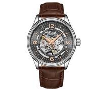 STÜHRLING Original Men's Denmark Automatic 42mm Skeleton Watch with Leather Band in Grey STÜHRLING Original Grey One Size
