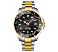 STÜHRLING Original Men's Depthmaster 4048 Dive Watch Japanese Automatic 42mm Stainless Steel Link Bracelet in Gold STÜHRLING Original Gold One Size