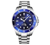 STÜHRLING Original Men's Depthmaster 4048 Dive Watch Japanese Automatic 42mm Stainless Steel Link Bracelet in Blue STÜHRLING Original Blue One Size