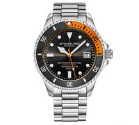 STÜHRLING Original Men's Depthmaster Heritage 42mm Swiss Quartz Dive Watch in Orange STÜHRLING Original Orange One Size