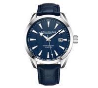Stuhrling Original Mens Watch Analog Dial with Date - Calfskin Leather Strap or Stainless Steel Bracelet, 3953 Watches for Men Collection