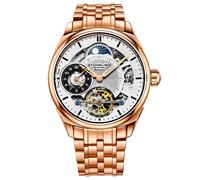 STÜHRLING Original Men's Presidia 943B Dual Time Automatic Watch 42mm Case Skeleton Dial Stainless Steel Li in Rose Gold STÜHRLING Original Rose Gold One Size