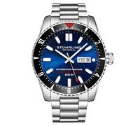 STÜHRLING Original Men's Swiss Automatic Datemaster Heritage Diver Watch 44mm in Blue STÜHRLING Original Blue One Size