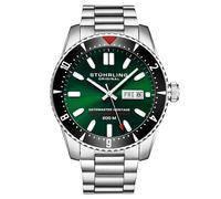 STÜHRLING Original Men's Swiss Automatic Datemaster Heritage Diver Watch 44mm in Green STÜHRLING Original Green One Size