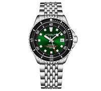 STÜHRLING Original Men's Swiss Automatic Depthmaster Radiance Diver Watch Stainless Steel Case w/ rotating Unidirectional Bezel & Stainless Steel STÜHRLING Original Green One Size