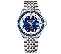 STÜHRLING Original Men's Swiss Automatic Depthmaster Radiance Diver Watch Stainless Steel Case w/ rotating Unidirectional Bezel & Stainless Steel STÜHRLING Original Blue One Size