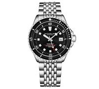 STÜHRLING Original Men's Swiss Automatic Depthmaster Radiance Diver Watch Stainless Steel Case w/ rotating Unidirectional Bezel & Stainless Steel STÜHRLING Original Black One Size