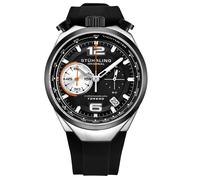 STÜHRLING Original Men's Torero Quartz 42mm Chronograph Watch with Rubber Strap in Silver STÜHRLING Original Silver One Size