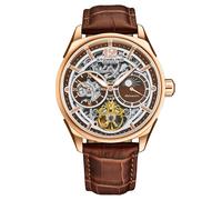STÜHRLING Original Men's Vanguard 1019 Dual Time Automatic 42mm Skeleton in Brown STÜHRLING Original Brown One Size