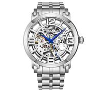 STÜHRLING Original Men's Winchester Automatic 42 mm Skeleton Watch with Stainless Steel Link Bracelet in Silver STÜHRLING Original Silver One Size