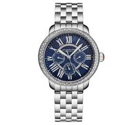 Stührling Original Sonata 38Mm Quartz Watch - Mop Dial, Crystal Bezel, Steel Bracelet In Blue Blue One Size