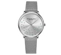 Stuhrling Original Womens Watch Krystal Analog Watch Dial, Stainless Steel Mesh Bracelet 3928 Watches for Women Collection (Silver)