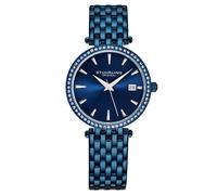 STÜHRLING Original Symphony 3929 Women's Quartz Crystal Studded Watch with Stainless Steel Bracelet in Blue STÜHRLING Original Blue One Size