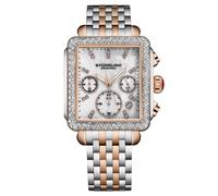 STÜHRLING Original Women's Arista 4083 Chronograph Watch - Steel, MOP Dial, Crystal Bezel in Rose Gold STÜHRLING Original Rose Gold One Size