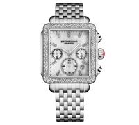 STÜHRLING Original Women's Arista 4083 Chronograph Watch - Steel, MOP Dial, Crystal Bezel in Silver STÜHRLING Original Silver One Size